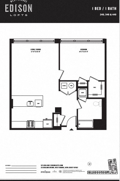 a floor plan of a bedroom apartment
